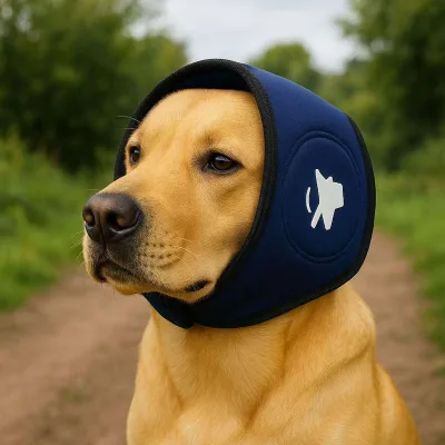 New Dog Noise Canceling Earmuffs Pet Anxiety Relief Ear Cover Anti Scare Head Wrap for Thunder Fireworks Stress Calming