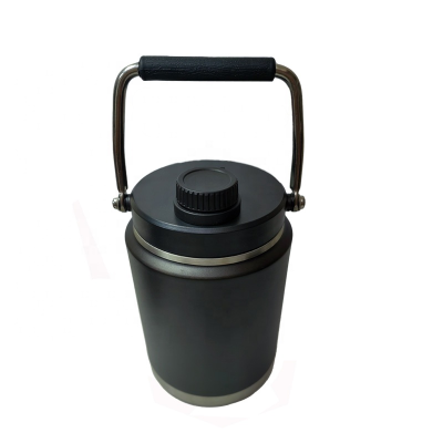 Wholesale 128OZ Stainless Steel Beer Cooler Insulated Water Bottle Sport Outdoor Jugs Set 64oz Growler with Handle Lid