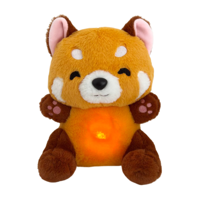 New Design Breathing Stuffed Raccoon with Music Animal Toy Plush Cute Raccoon Custom Raccoon Plush Toy for Sleep