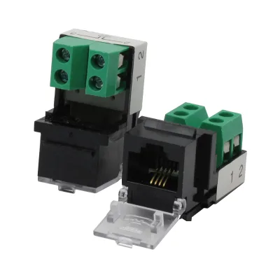 RJ11 Cat3 6P4C 90 Degree Black Telephone Keystone Jack DP-KJ-4009 with Dustproof Door RJ45 Type Cat6 Type