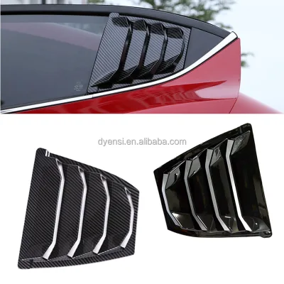 Car Quarter Window Louver Shutter Side Air Vent Cover Trim Sticking Window Shield for Mazda3 AXELA 2014-2019