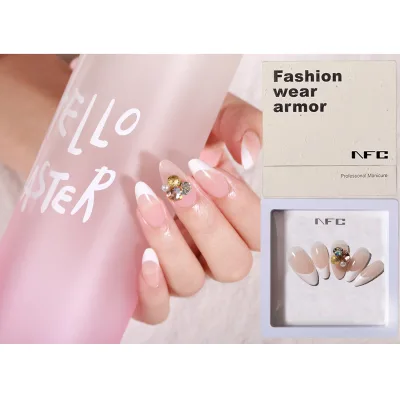 Private Label Customized Full Coverage Wearable Press on Nails Artificial Nail Sticker Unas