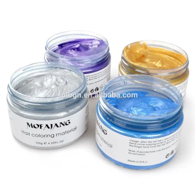 Private Label China Oem Fashion Silver Color Jar Styling Hair Colour Wax for Men