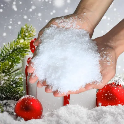 Artificial Snow Flake Fakes Plastic Snowflakes Magic Snow for DIY Christmas Decoration or Winter Holiday Decoration Free Sample