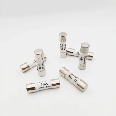 10*38 Ceramic Tube Fuse 10Ch-63Ma~40A 250V~1000Vdc/Ac Ceramic Fuse Quick Break Socket Energy Saving Lamp Town Flow Fuse