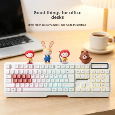 DR Adorable Silicone Keyboard Lying Figurine Customizable Color & Size with Custom Logo Desktop Decor Gift