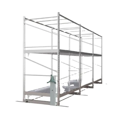 Indoor Farming Double Layer Nursery Vertical Growing Shelves Movable Mushroom Racks