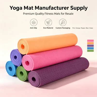 TPE Workout Mat 173x61cm 6mm Half Round Arched End Lightweight Portable Training Mat Custom Printed Logo Manufacturer