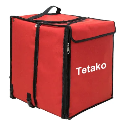Custom Expandable Aluminum Foil Motorcycle Cooler Backpack Insulated Bags Bike Thermal Bag Food Delivery