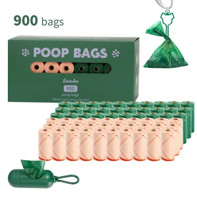 New Eco-Friendly Biodegradable HDPE Dog Waste BagsOutdoor Portable Hands-Free Clip Dispenser Poop Bags