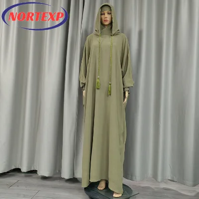 High Quality Milk Silk Bat Sleeve Women's Dress New Design Dubai Islamic Prayer Khimar Abaya for Summer and Winter by Muslim
