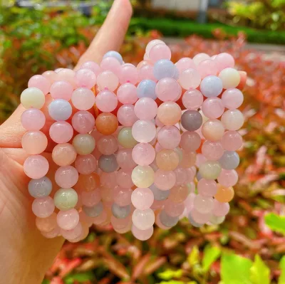 Wholesale High Quality Morganite Bracelet Reiki Healing Crystal Bracelet for Gift