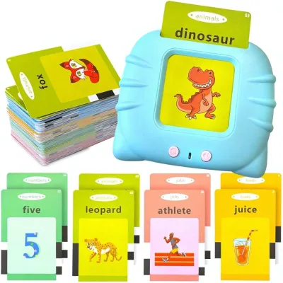 LOVETRENDS 224 Toddler Kids Baby Learning Educational Talking Flash Card Sets Electronic Interactive Sound Montessori Plastic