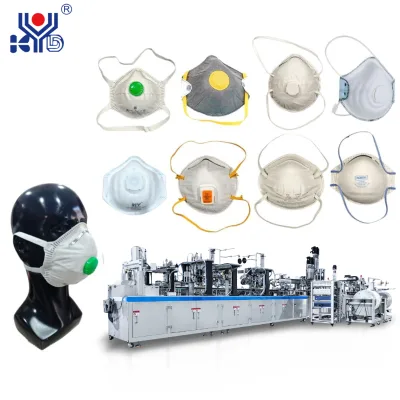 Hot Sale KYD Cup Mask High Speed With Breathing Valve With Stapling With Printing Air Filter Protect Breathe Making Machine
