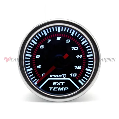 2''/52mm Car Meter 12V Exhaust Temperature Gauge White LED Light