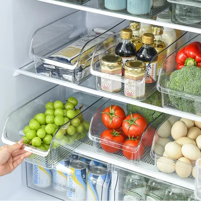 ZX34 Modern Plastic Magic Drawer Organizer Refrigerator Storage Box Egg Food Preservation Kitchen for Preserving Foods Storing