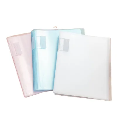 Deli 72555 Clear Display Book 30/40/60 Pockets A4 Transparent Documents Bag Office Meeting Files Draws Exam Paper Storage Case High Quality