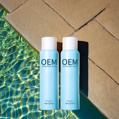 2024 Newest Private Label Sunscreen Spray Spf50+++ Sunscreen Spray Swimming Spray Non-sticky Easy Film Forming