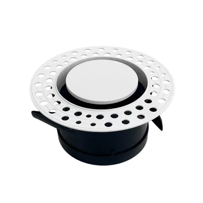 New ABS Embedded Round Soft Air Vent with Net Borderless Adjustable Ultra-Thin Supply & Return Air Outlet for Warehouse HVAC