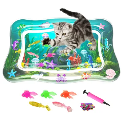 Modern Eco-Friendly Plastic Interactive Cat Toy Indoor Cats Thickened 0.7mm Water Sensory Play Mat