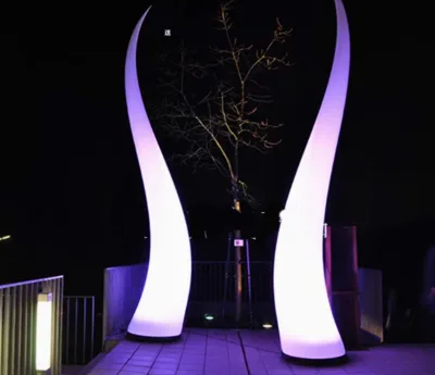 Good Price of New Design Multi-color Inflatable Led Light Elephant Tusk Inflatable Custom Shaped