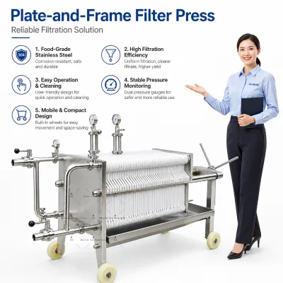 Edible Cooking Oil Press Mini Filter Multilayer Plate and Frame Oil Filter Fryer Oil Water Filter Equipment