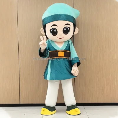 "Custom Traditional Scholar Mascot Plush Walking Suit for Cultural Events & Brand Promotion"