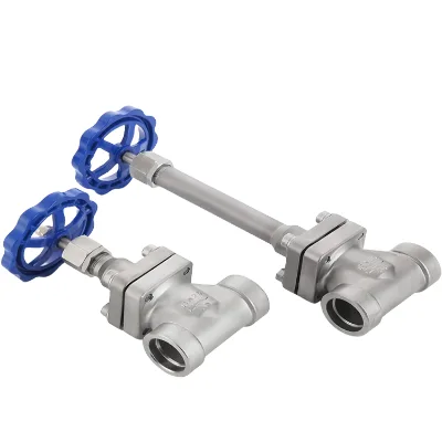 Cryogenic Globe Valve OEM Low Temperature Long Stem Stop Valve Gas Control Stainless Steel Welding Valve