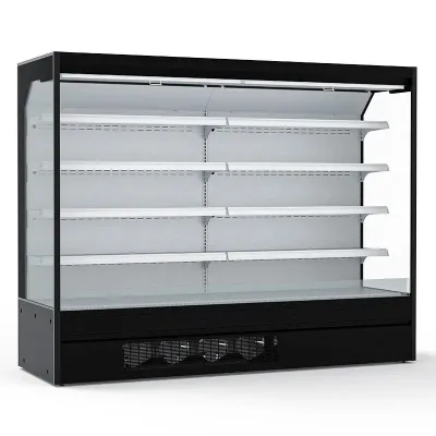 Commercial Supermarket Single-Temperature Vertical Refrigerated Display Cabinet Air Cooling Mode for Remote Display Chiller