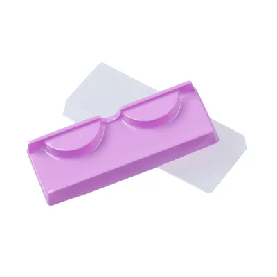 Wholesale Plastic Eyelash Packaging 1 Pair Full Strip Eyelashes Package Eyelashes Boxes New Material DIY Box for CC DD Lash
