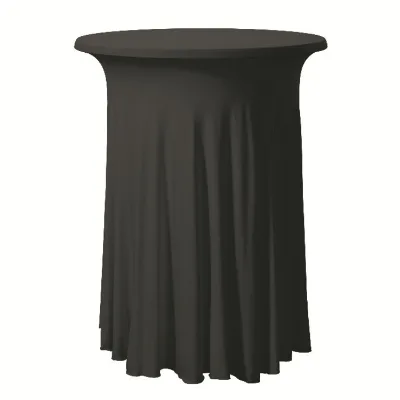 Spandex Ruffle Table Skirt Table Covers 4" Stretch Pleated Round Buffet Table Skirts for Decoration