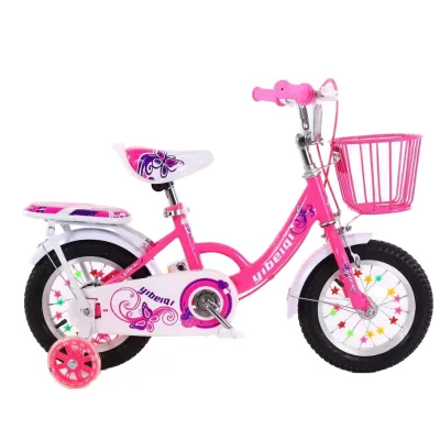 12 14 16 18 Inch Pink White Kids Bikes Princess Bicycles with Pedal & Steel Brake Line for 6-11 Year Old Boys & Girls