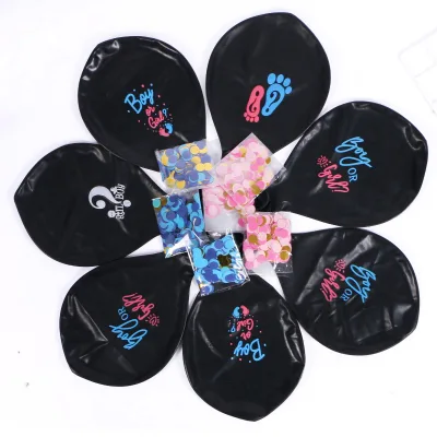 36 Inch Big Size Gender Reveal Latex Balloons Blue Pink Confetti Latex Balloon for Baby Shower Decorations