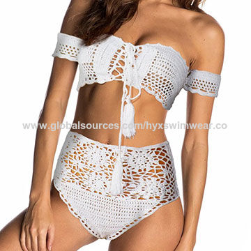 Women's Crochet Bikinis, Two-piece Bathing Suits Bikini Set