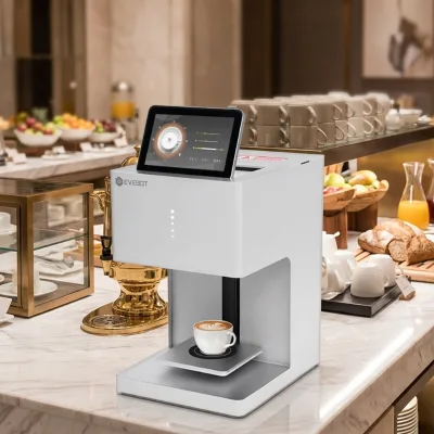 EVEBOT EB-FC Electric Selfie Coffee & Photo Printer 1200W WiFi Tablet Compatible with Hotels Restaurants Cafes