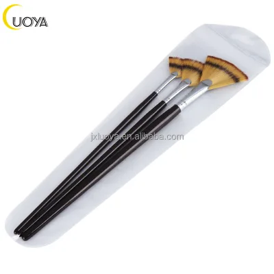 Best Quality Artist Paint Brushes Red Handle Painting Fan Brush Set for Fan Art Competitive Price