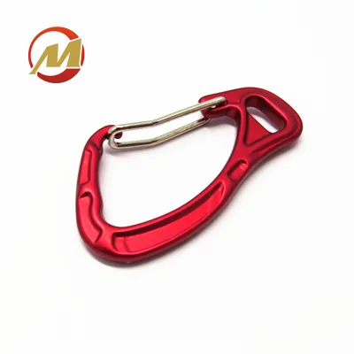 D Shape Carabiner Clip Climbing Carabiner for Key Hot Sale Promotional Gift Aluminum Metal Free Red UV Printing 4 Color Kingming