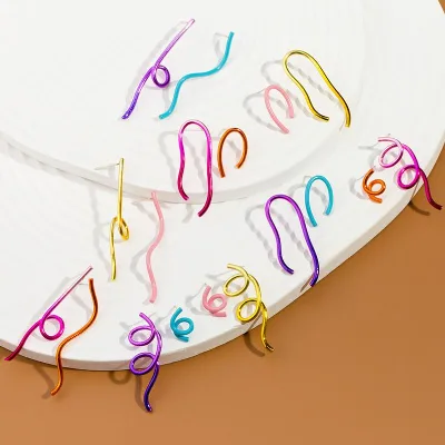 2025 Oversized Earrings Fashion Jewelry Acrylic Linear Children's Small Circle Linear Statement