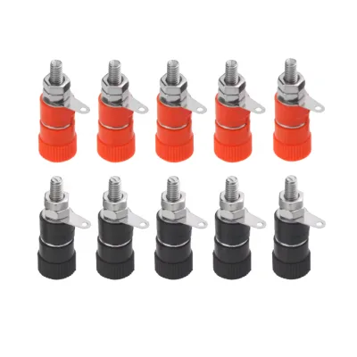 10 PCS JS-910B Binding Posts Terminals 4mm Banana Plug Socket 4mm Terminal Connector for Amplifier