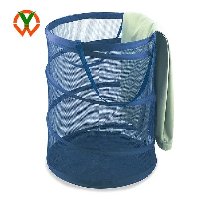 2018 Wholesale Custom Large Heavy Duty Spiral Laundry Mesh Bag Hamper With Handle