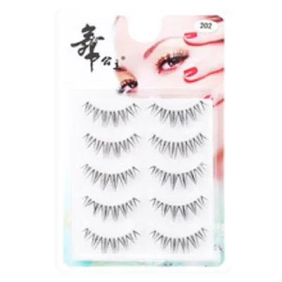OEM 5 Pairs Manga Lashes Natural Short Clear Band 3D Natural False Eyelashes Wispy Thick Anime Lashes Makeup Eyelash Extension