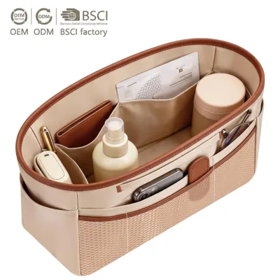 Purse Organizer Insert for Tote Bag 9.84 Inch Satin Bag Organizer, Multi Pocket Handbag Organizer for Everyday Totes OEM ODM