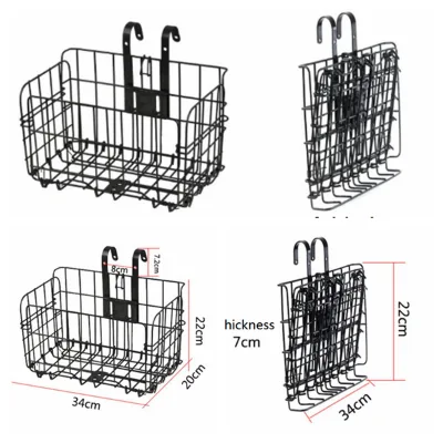 Latest Folding Aluminum Alloy Metal Bicycle Front Basket Black and White Two Colors for Bike Use