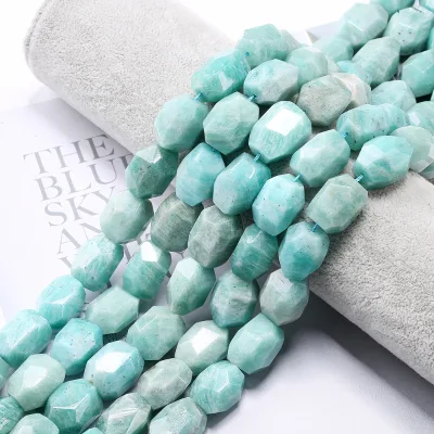 8*12mm Big Cylinder Faceted Crystal Stone Beads Different Kinds Irregular Precious Gemstone Aquamarine Labradorite Stone Beads