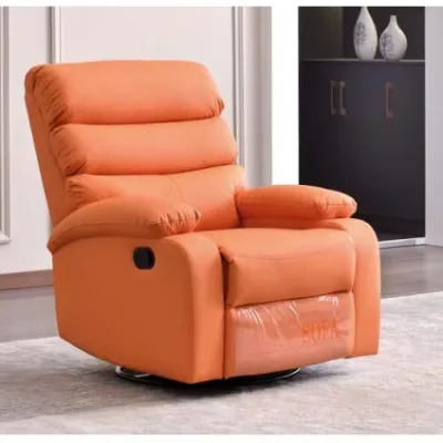 Modern Recliner Chair Leather Padded Seat Extendable Backrest Electric Massage Remote Control Height Adjustable Tilting Metal
