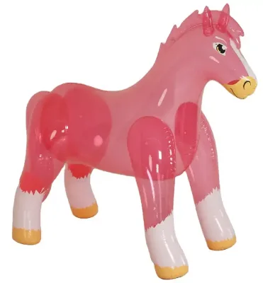 Beile Custom Transparent Pink Inflatable Horse, Riding Inflatable Horse Model for Advertising Display Party and Event Decoration