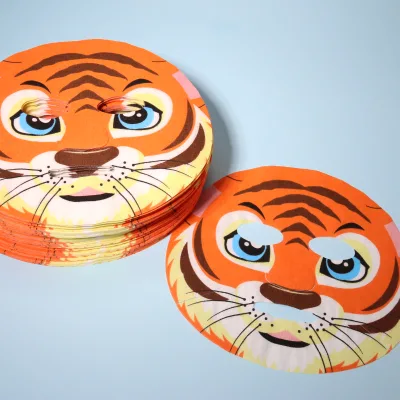 Custom Printed Animal Design Safe Non-Woven Fabric Facial Mask Sheet Silk Material