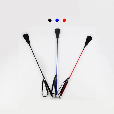 New Horse Riding Racing Equipment Leather Horse Whip Equestrian Dressage Whip
