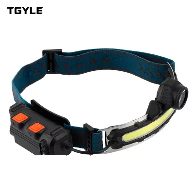 FOCUHUNTER LED Headlamp with 18650 Lithium-Ion Battery 10000 Hours Long Runtime White/Yellow Light for Camping & Emergency Use
