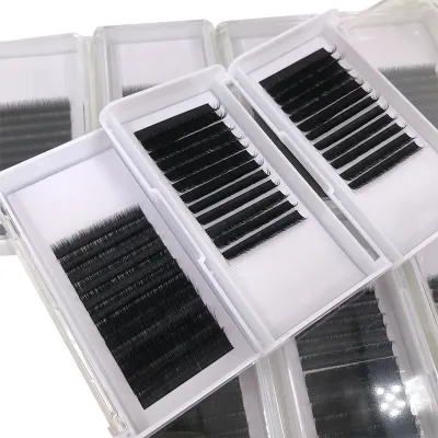 True Mink Eyelash Extension Individual Lashes Custom Lash Packaging Vendor Eyelash Extension Mix Style D Curl Instock